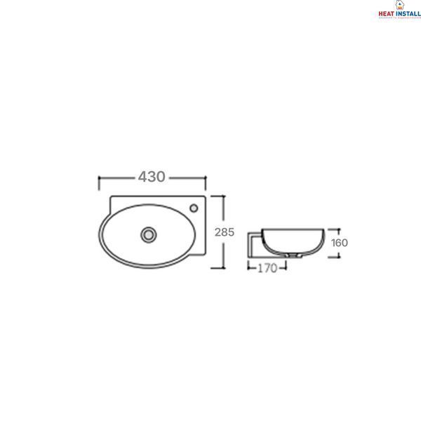 Раковина Qtap Leo 430x285x160 White QT11111008RW SD00052901 фото