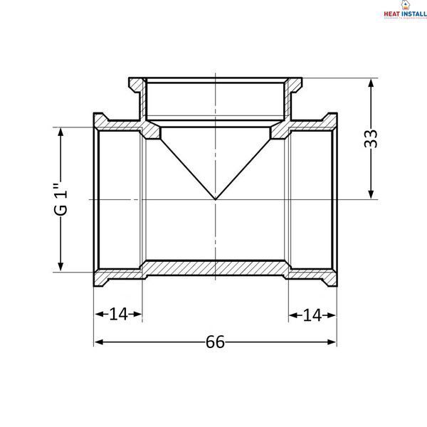 Трійник Thermo Alliance Standart 1" ВР SD41125 SD00047849 фото
