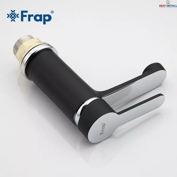 Змішувач для умивальника Frap F1042, чорний/хром 1033663 фото