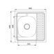 Кухонна мийка Brinex 6060-L 0,6 мм Satin (BRIN6060LSAT06) SD00054106 фото 2