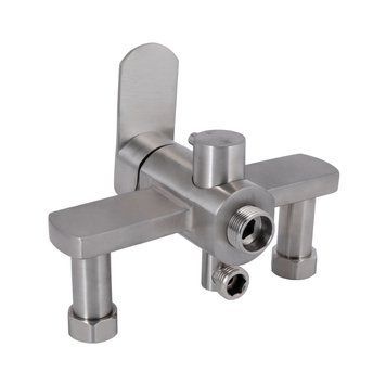 Змішувач для ванни Lidz Luna 005 (з душовим гарнітуром) (k35) LDLUN005NKS46093 Nickel SD00052217 фото