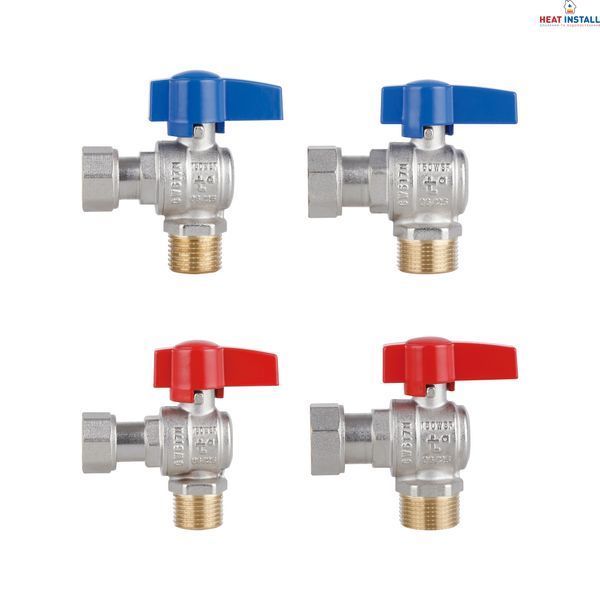 Комплект кутовий кранів Thermo Alliance Standart 1/2"ВН -3/4"ВН з накидною гайкою для підключення котла TAS225RBW1520 SD00054692 фото