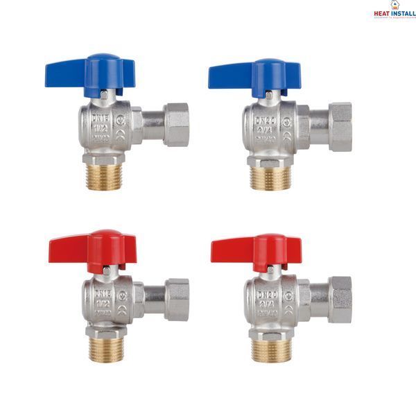 Комплект кутовий кранів Thermo Alliance Standart 1/2"ВН -3/4"ВН з накидною гайкою для підключення котла TAS225RBW1520 SD00054692 фото