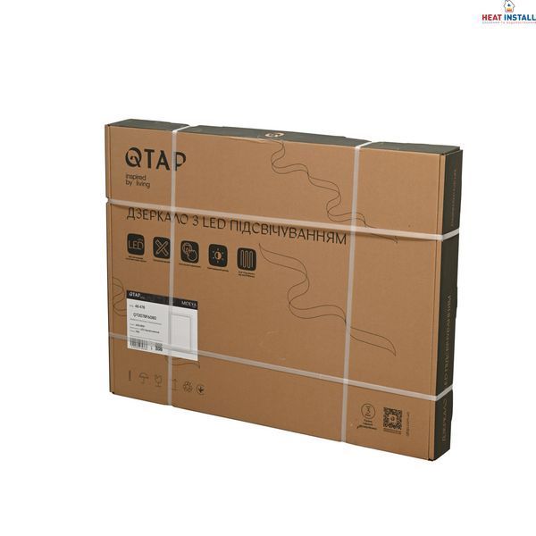 Дзеркало Qtap Mideya (MI2) 600х800 з LED-підсвічуванням Touch, з антизапотіванням, димером, рег. яскравості QT2078F6080 SD00054602 фото