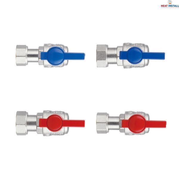 Комплект кутовий кранів Thermo Alliance Standart 1/2"ВН -3/4"ВН з накидною гайкою для підключення котла TAS225RBW1520 SD00054692 фото