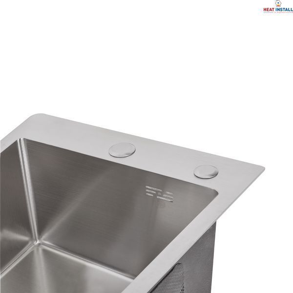 Мийка для кухні інтегрована Lidz Handmade H4050 (LDH4050BRU39258) Brushed Steel 3,0/1,0 мм SD00045362 фото