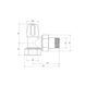 Кран радіаторний Icma 1/2" кутовий без ручки №805 SD00005552 фото 3