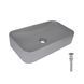 Раковина накладна Qtap Tern 610x350x135 мм, Stone grey, прямокутна, з донним клапаном QTTER188SG49789 SD00055913 фото 1