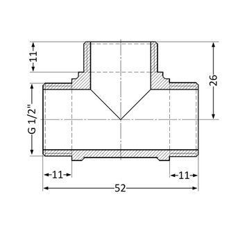 Трійник Thermo Alliance Standart 1/2" ЗР SD41215 SD00047853 фото
