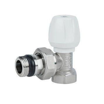 Кран радіаторний Icma 1/2" з антипротіканням кутовий з ручкою №802+940 SD00005549 фото