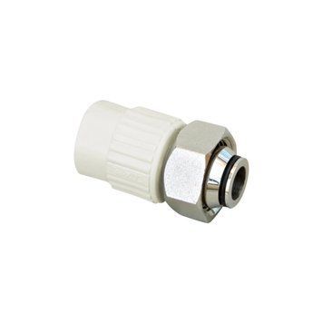 Муфта під Евроконус PPR з накидною гайкою Blue Ocean25х3/4" ВР з латунним штоком SD00020879 фото