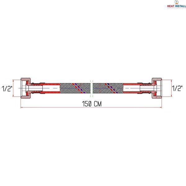 Гнучка підводка для води Thermo Alliance Forte ВВ 150 см SF381W150 SD00002781 фото