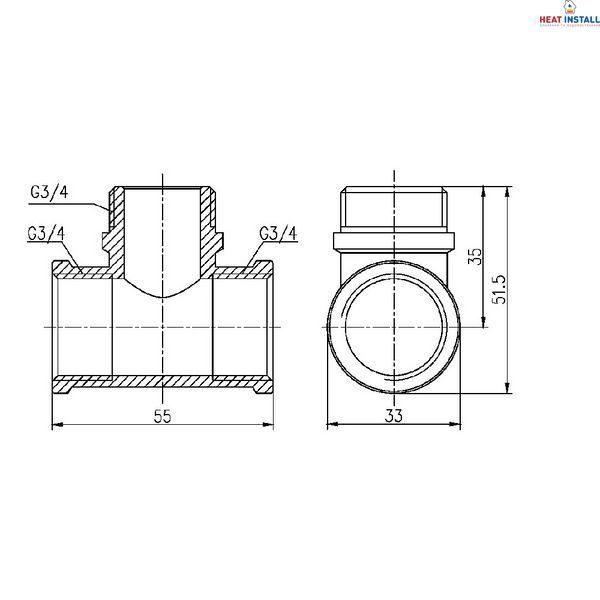Трійник Thermo Alliance Forte 3/4" ВЗВ SF36420 SD00002681 фото