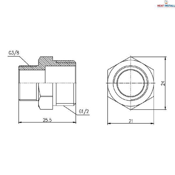 Ніпель редукційний Thermo Alliance Forte 1/2"х3/8" SF359159 SD00002589 фото