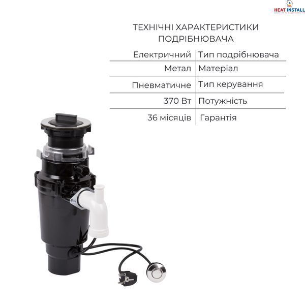 Комплект Lidz Handmade H7545 Мийка для кухні інтегрована Decor Honeycomb LDH7545DEC48372 + Lidz (BLA) Подрібнювач для кухонного миття SD00055257 фото