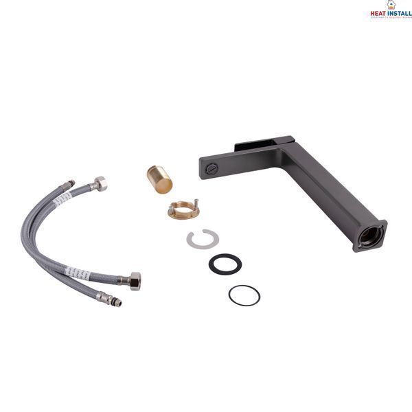 Змішувач для раковини Qtap Gemini високий QTGEM269GMB45680 Gunmetal Black PVD SD00051804 фото