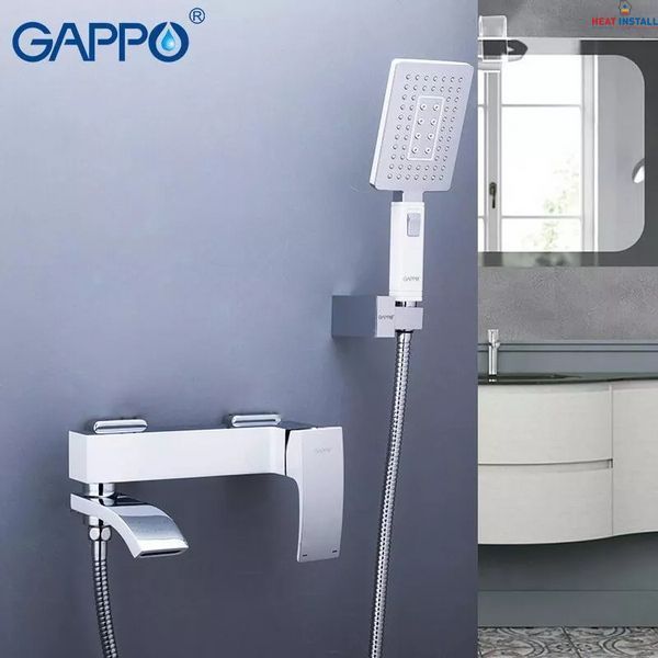 Змішувач для ванни GAPPO G3207-8, білий/хром 1033992 фото
