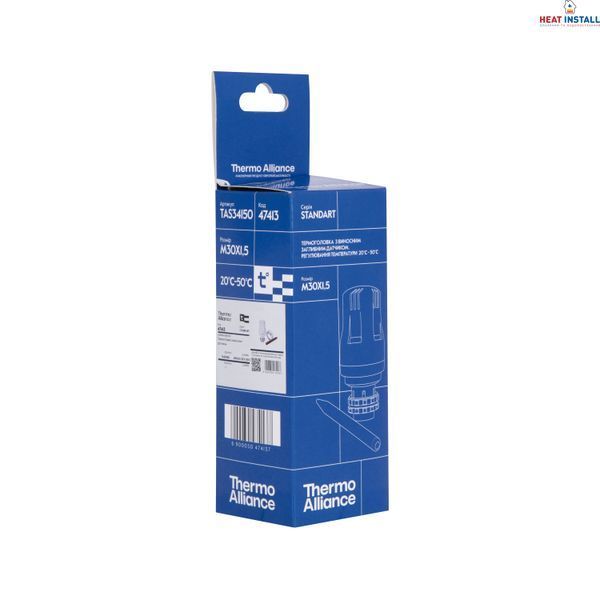 Термоголовка Thermo Alliance Standart М30х1,5 (20-50℃) з виносним датчиком TAS34150 SD00053537 фото