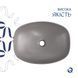 Раковина накладна Qtap Cardinal 500х380х140 мм, Stone grey, прямокутна, з донним клапаном QTCAR188SG49824 SD00055948 фото 4