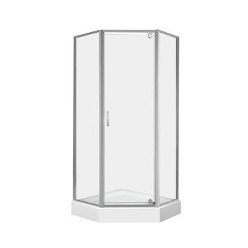 Набір Qtap душова кабіна Leo CRM10995-AC6 Clear 2020x900x900 мм + піддон Diamond 309912 90x90x12 см з сифоном SD00048935 фото