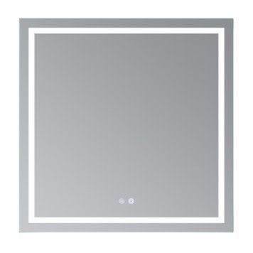 Дзеркало Qtap Mideya (MI1) 800x800 з LED-підсвічуванням Touch, з антизапотіванням, димером, рег. яскравості QT2078NCF808048477 SD00054601 фото