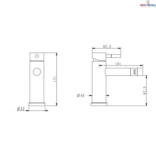 Змішувач для біде Lidz Aria 001AF (k35) LDARI001AFNKS46096 Nickel SD00052220 фото