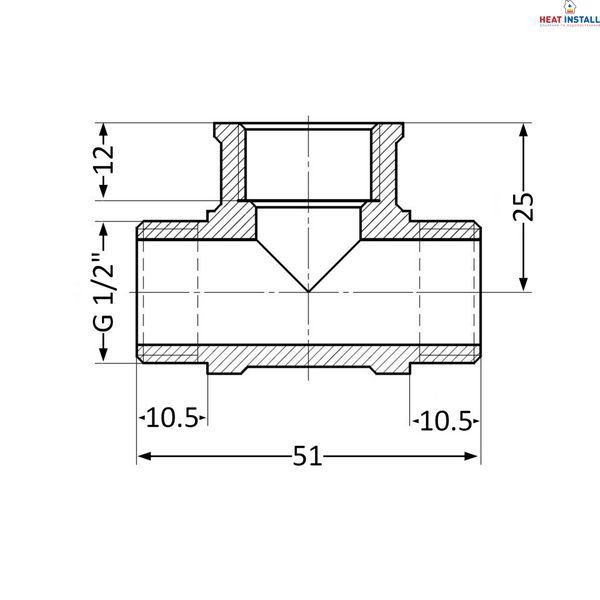 Трійник Thermo Alliance Standart 1/2" ЗВЗ SD41615 SD00047860 фото