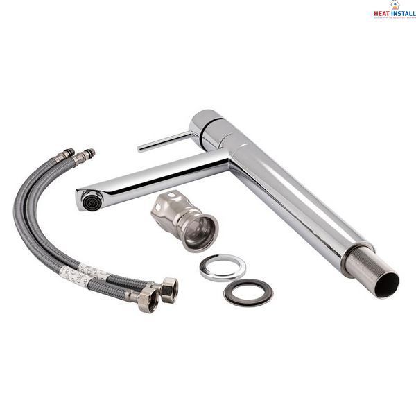 Змішувач для раковини Qtap Spring з поворотним виливом високий QTSPRCRM001XL Chrome SD00041839 фото