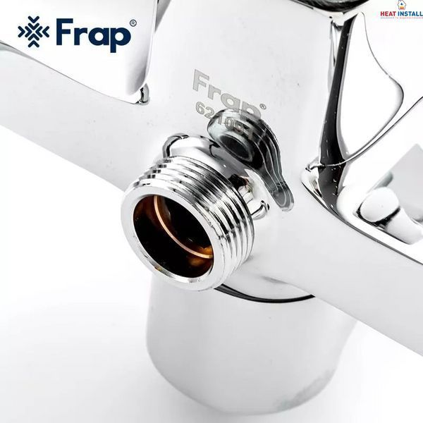 Душева система Frap F2460, поворотний вилив - перемикач на лійку/душ, 1 режим, хром 1038906 фото