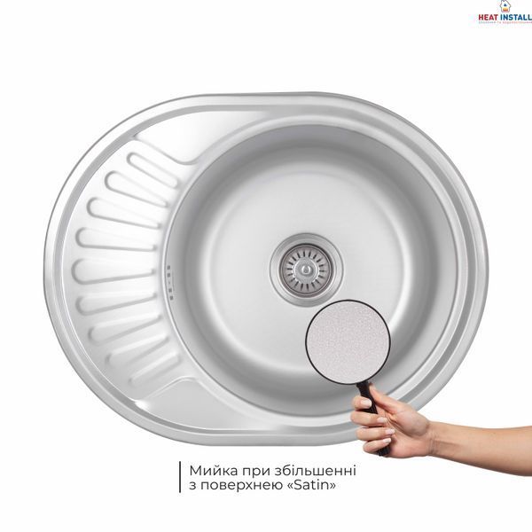Кухонна мийка Brinex 5745 0,8 мм Micro Decor (BRIN5745MDEC0) SD00054089 фото