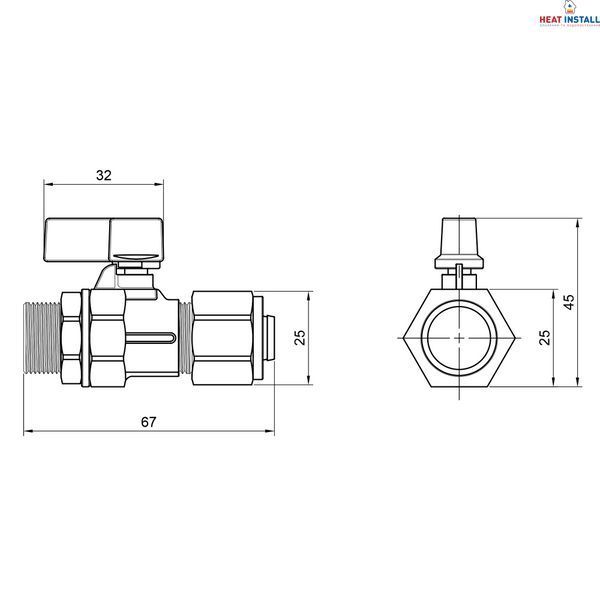 Кран кульовий обтискний Thermo Alliance Forte 16х1/2" ЗР SF262W15 SD00021115 фото