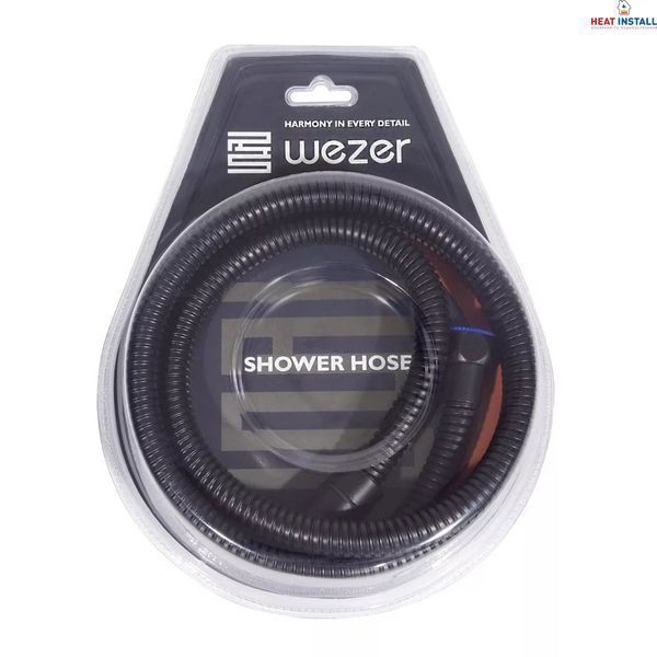 Душовий шланг WEZER WKR-008-150В, 150 см, чорний 1046289 фото
