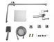 Душева система Frap F2460, поворотний вилив - перемикач на лійку/душ, 1 режим, хром 1038906 фото 7