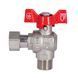 Кран кульовий з накидною гайкою SD Forte1/2" ВЗ для води кутовий SF224W15 SD00017977 фото 1