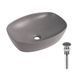 Раковина накладна Qtap Robin 500х380х140 мм, Stone grey, прямокутна, з донним клапаном QT04116302SG SD00054297 фото 1