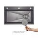 Комплект Lidz Handmade H7545B Мийка для кухні інтегрована Decor Black PVD Honeycomb LDH7545BDECPVD48373+Lidz (BLA) Подрібнювач для кухонного миття SD00055258 фото 4
