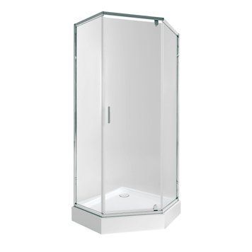 Набір Qtap душова кабіна Scorpio CRM10995-AC6 Clear 2120x900x900 мм + піддон Diamond 309912 90x90x12 см з сифоном SD00048943 фото