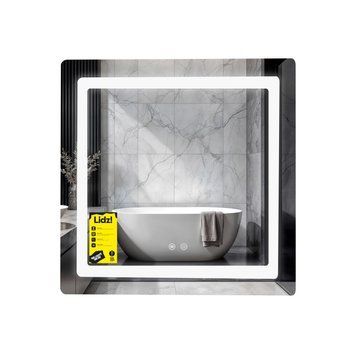Дзеркало Lidz Kubis (KU2) 700х700 з LED-підсвічуванням Touch, з антизапотіванням, з димером, рег. яскравості LDKU70070049288 SD00055412 фото