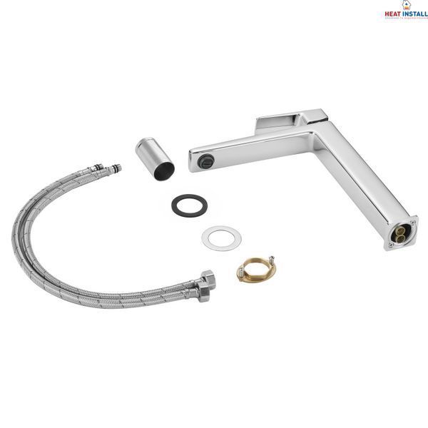 Змішувач латунний для раковини Lidz Orion 001FH високий (k25) LDORI001FHCRM48096 Chrome SD00054220 фото