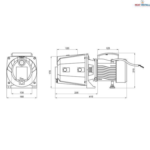 Насос самовсмоктувальний відцентровий Thermo Alliance D-JETm-100M 0,75 кВт SD00046818 фото