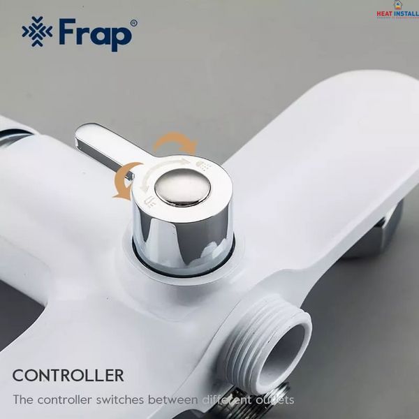 Змішувач для ванни Frap F2249, білий/хром 1033670 фото