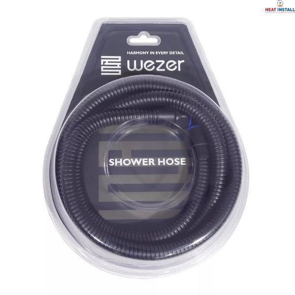 Душовий шланг WEZER WKR-008-180B, 180 см, чорний 1046290 фото