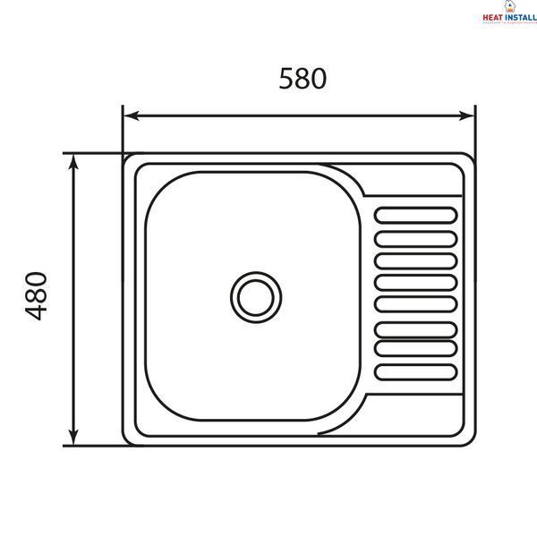 Кухонна мийка Brinex 5848 0,8 мм Micro Decor (BRIN5848MDEC08) SD00054090 фото