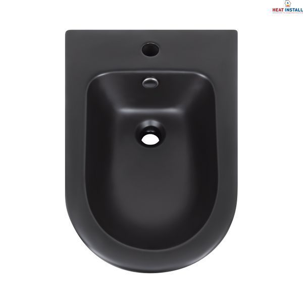Біде підлогове Qtap Robin 565x360x405 Matt black QT13442141CMB SD00043834 фото
