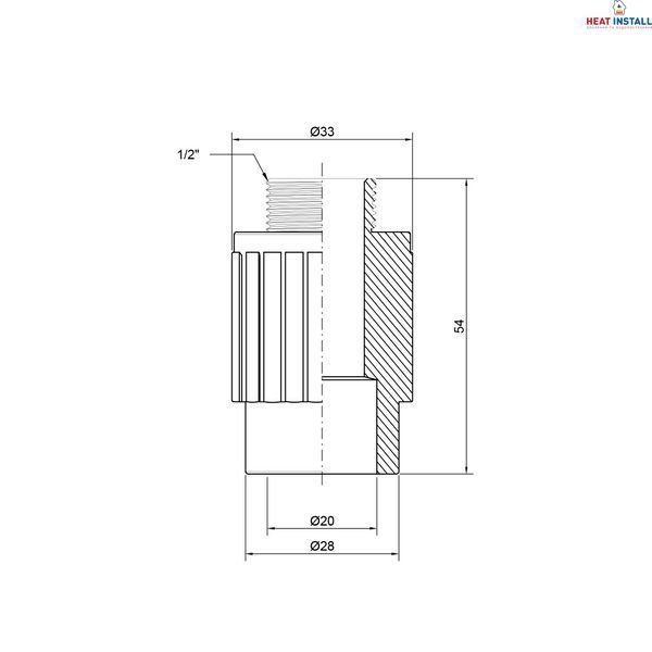 Муфта PPR Thermo Alliance 20х1/2" ЗР SD00029336 фото