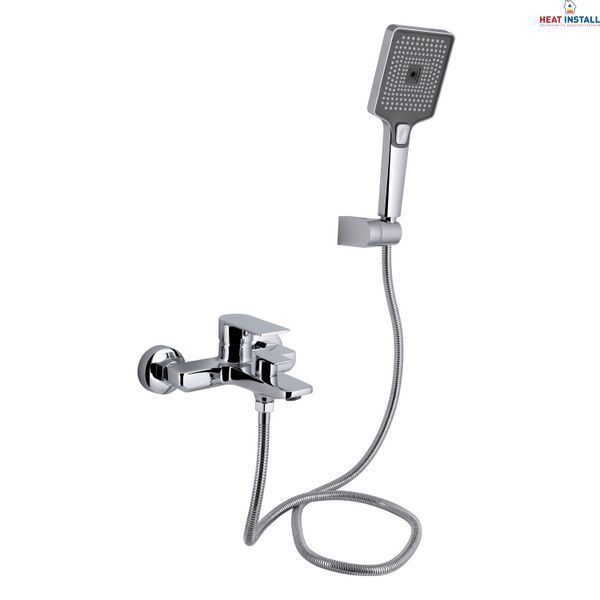 Змішувач для ванни Qtap Aries (з душовим гарнітуром) QTARI259CRM45559 Chrome SD00051683 фото