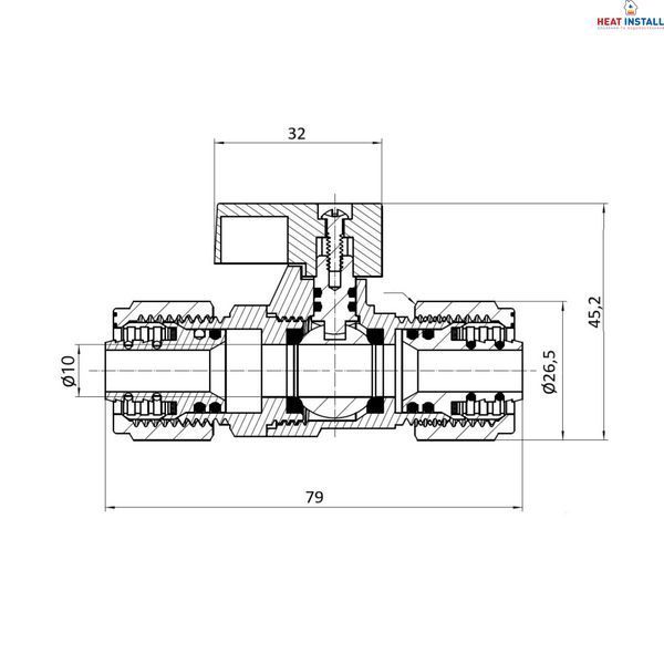 Кран кульовий обтискний Thermo Alliance Forte 16 SF263W15 SD00021116 фото