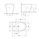 Біде підлогове Qtap Robin 565x360x405 Matt black QT13442141CMB SD00043834 фото 3