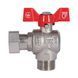 Кран кульовий з накидною гайкою Thermo Alliance Forte 3/4" ВЗ для води кутовий SF224W20 SD00017978 фото 1