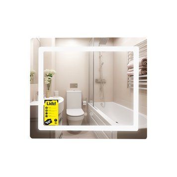 Дзеркало Lidz Kubis (KU2) 600х700 з LED-підсвічуванням Touch, з антизапотіванням, з димером, рег. яскравості LDKU60070049286 SD00055410 фото